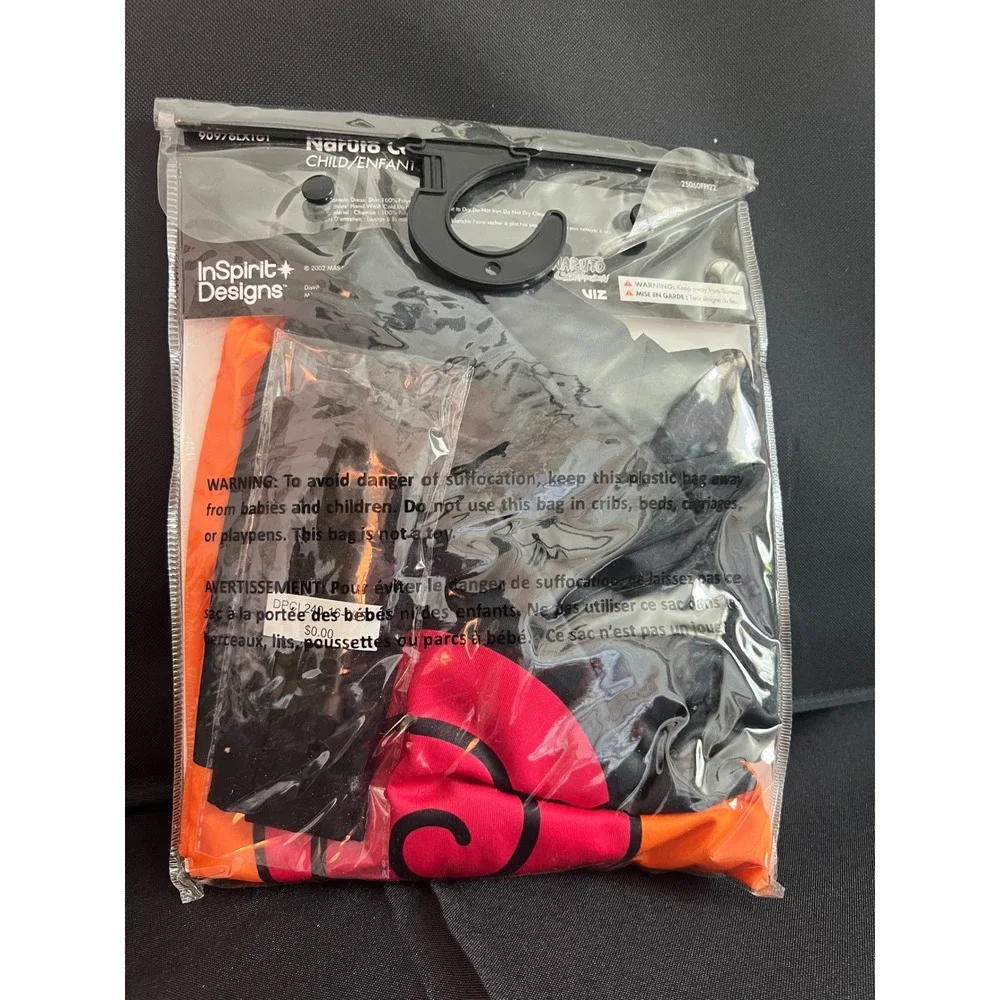 Naruto Shippuden Costume Kit Kids Large XL 10-16 Shirt Headband InSpirit Designs